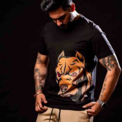 black american cotton t-shirt for men