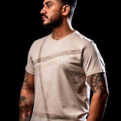 beige american cotton t-shirt for men